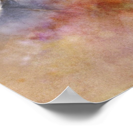 Joseph Haydn Portrait im Aquarell Style Poster (Ecke)