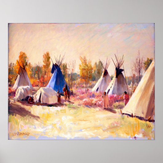 Joseph Henry Sharp The Blue Tepee Poster (Vorne)