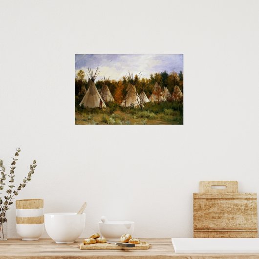 Joseph Henry Sharp The Summer Camp Poster (Küche)