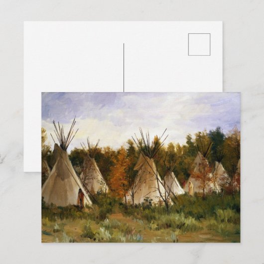 Joseph Henry Sharp The Summer Camp Postkarte (Vorne/Hinten)