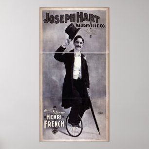 Joseph-Hirsch-Varieté, "Henry-französisches" Retro Poster