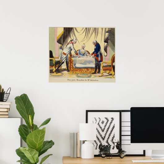 Joseph II. Catherine the Great and Frederick II. Poster (Heimbüro)