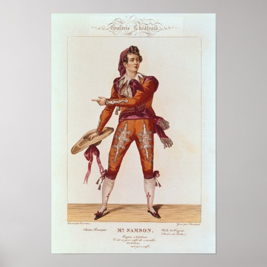 Joseph Isidore Samson in der Rolle von Figaro Poster (Vorne)