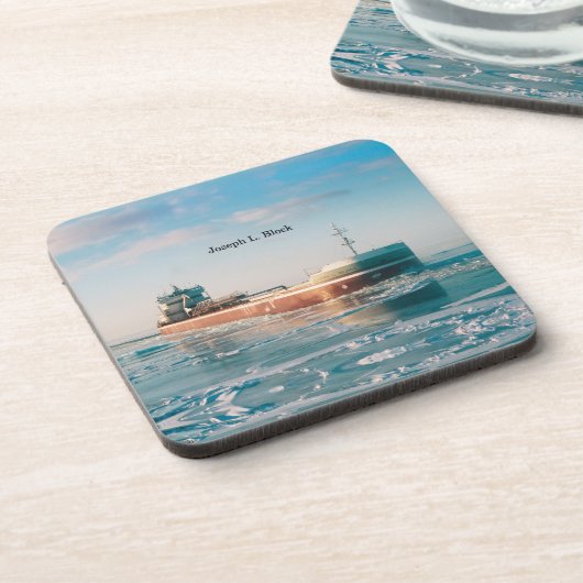 Joseph L. Block Set von 6 harten Untersetzer aus K (Linke Seite)