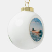 Joseph L. Blockball oder Schneeflocke Keramik Kugel-Ornament (Links)