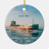 Joseph L. Blockschmuck Keramik Ornament (Vorne)