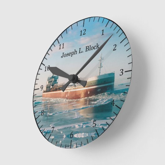 Joseph L. Blockuhr Runde Wanduhr (Winkel)