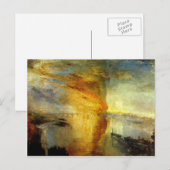 Joseph Mallord Turner - Feuer im Parlamentsgebäude Postkarte (Vorne/Hinten)