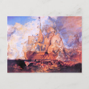 Joseph Mallord Turner - Schlacht von Trafalgar 2 Postkarte