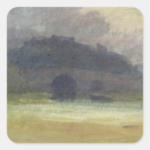 Joseph Mallord William Turner  Abend Landschaft  Quadratischer Aufkleber