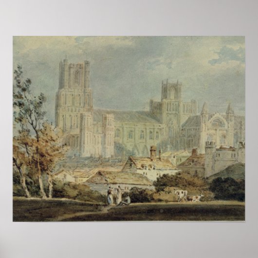 Joseph Mallord William Turner | Ansicht von Ely Ca Poster (Vorne)
