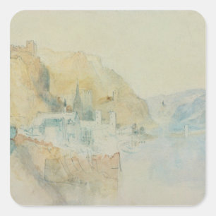 Joseph Mallord William Turner   auf dem Rhein Quadratischer Aufkleber
