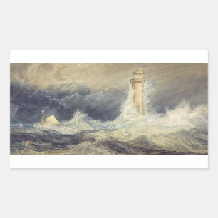 Joseph Mallord William Turner - Bell Rock Rechteckiger Aufkleber