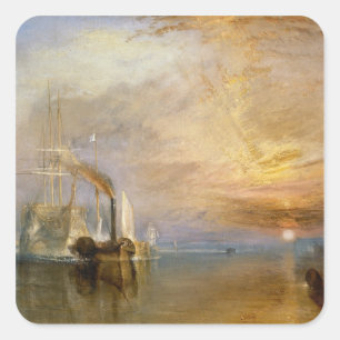 Joseph Mallord William Turner   das "kämpfende Quadratischer Aufkleber