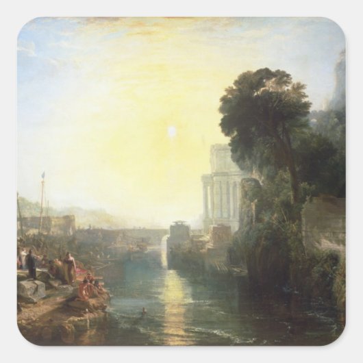 Joseph Mallord William Turner | Der Anstieg der Ca Quadratischer Aufkleber (Vorderseite)