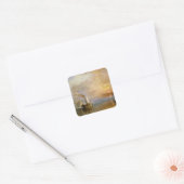 Joseph Mallord William Turner | Der Kampftemer Quadratischer Aufkleber (Umschlag)