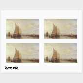Joseph Mallord William Turner - dort oder Dordrech Rechteckiger Aufkleber (Blatt)