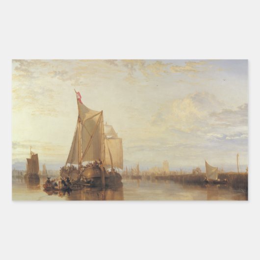 Joseph Mallord William Turner - dort oder Dordrech Rechteckiger Aufkleber (Vorderseite)