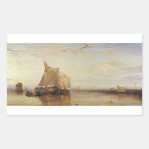 Joseph Mallord William Turner - dort oder Dordrech Rechteckiger Aufkleber