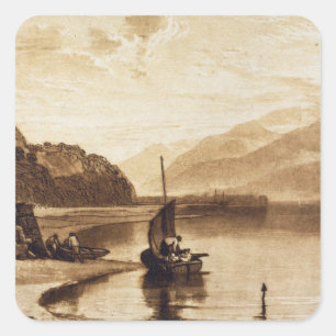 Joseph Mallord William Turner Inverary Pier, 185 Quadratischer Aufkleber