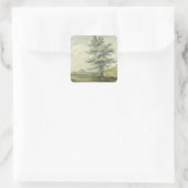 Joseph Mallord William Turner | Landschaft mit Tre Quadratischer Aufkleber (Tasche)