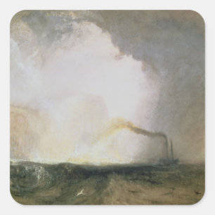 Joseph Mallord William Turner Staffa, Fingals C Quadratischer Aufkleber