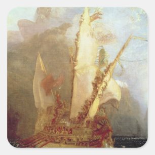 Joseph Mallord William Turner   Ulysses Deriding P Quadratischer Aufkleber