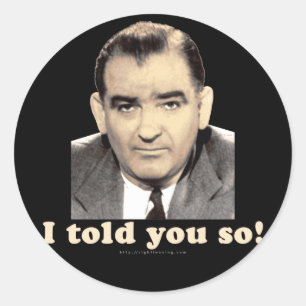 Joseph McCarthy Runder Aufkleber