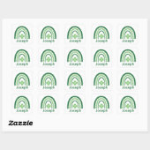 Joseph Name Clover Boho Rainbow Quadratischer Aufkleber (Blatt)