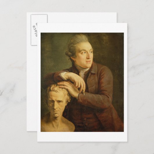 Joseph Nollekens (1737-1823) mit seiner Büste Laur Postkarte (Vorne/Hinten)