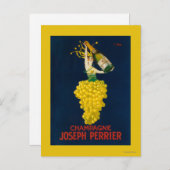Joseph Perrier Champagne Werbeplakat Postkarte (Vorne/Hinten)