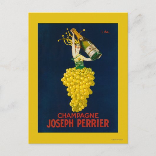 Joseph Perrier Champagne Werbeplakat Postkarte (Vorderseite)