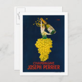 Joseph Perrier Champagne Werbeplakat Postkarte (Vorne/Hinten)