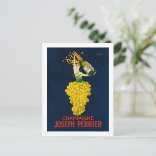 Joseph Perrier Champagne Werbeplakat Postkarte (Stehend Vorderseite)