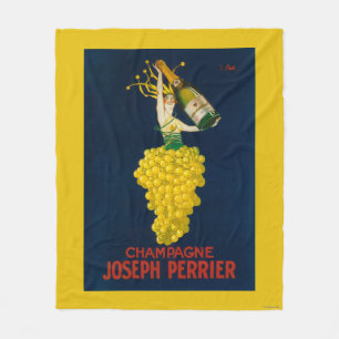 Joseph Perrier Champagner Werbeplakat Fleecedecke