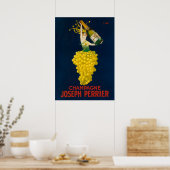 Joseph Perrier Champagner Werbeplakat Poster (Küche)
