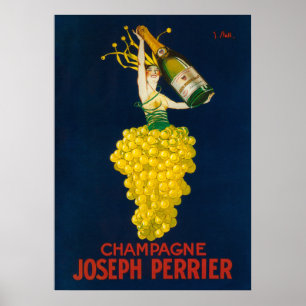 Joseph Perrier Champagner Werbeplakat Poster