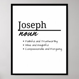 Joseph, Personalisierter Name Definition für Junge Poster