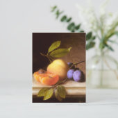 Joseph Peter Wilms - Pfirsiche und Pflaumen Postkarte (Stehend Vorderseite)