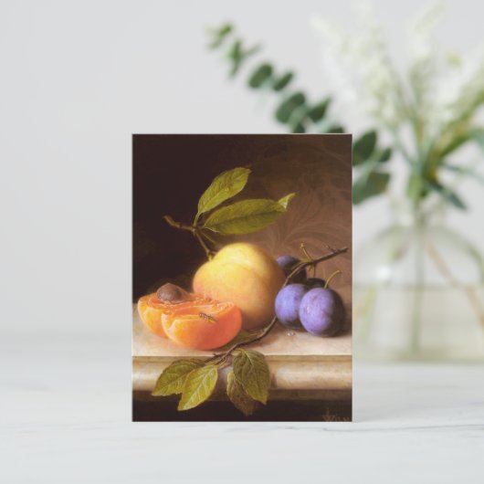 Joseph Peter Wilms - Pfirsiche und Pflaumen Postkarte (Stehend Vorderseite)