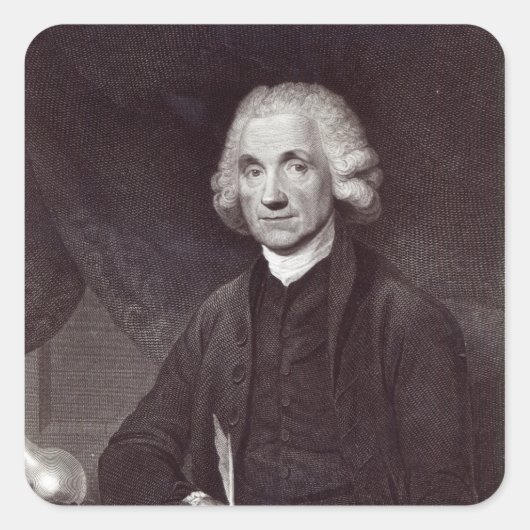 Joseph Priestley Quadratischer Aufkleber (Vorderseite)