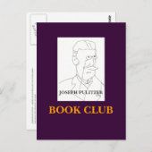 JOSEPH PULITZER, BOOK CLUB - POSTCARD POSTKARTE (Vorne/Hinten)