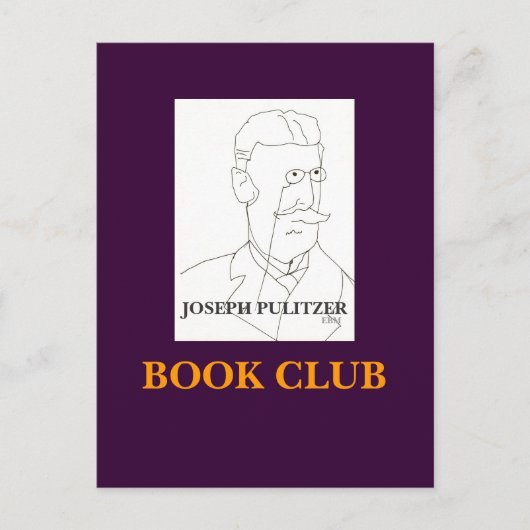 JOSEPH PULITZER, BOOK CLUB - POSTCARD POSTKARTE (Vorderseite)