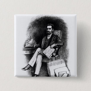 Joseph Pulitzer "von der Kuriosität", 1887 Button
