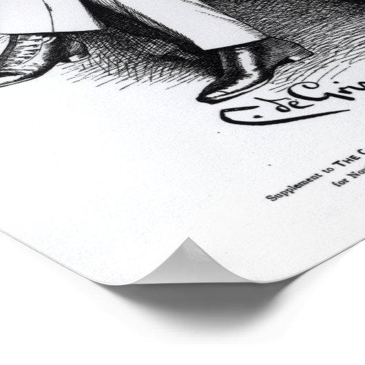 Joseph Pulitzer von 'The Curio', 1887 Poster (Ecke)