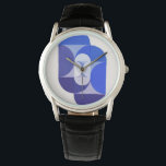 Joseph Schillinger Key Blue. Abstrakt geometrisch Armbanduhr<br><div class="desc">Joseph Schillinger "Key Blue" Uhr. Abstrakte geometrische Kunst.</div>