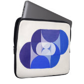 Joseph Schillinger Key Blue. Abstrakt geometrisch Laptopschutzhülle (Vorne Rechts)