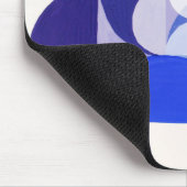 Joseph Schillinger Key Blue. Abstrakt geometrisch Mousepad (Ecke)