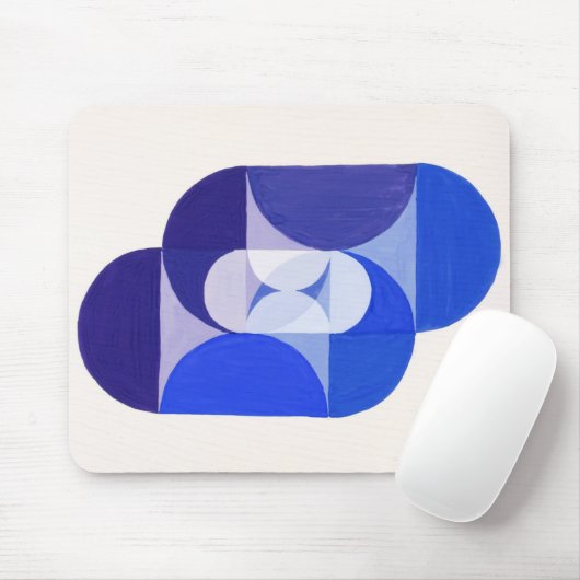 Joseph Schillinger Key Blue. Abstrakt geometrisch Mousepad (Mit Mouse)