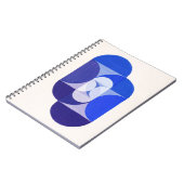 Joseph Schillinger Key Blue. Abstrakt geometrisch Notizblock (Linke Seite)